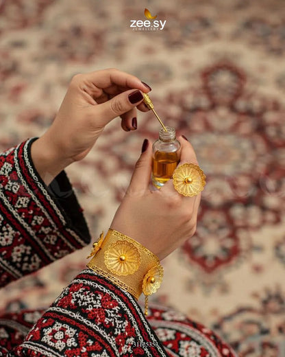 Sultanate Sunburst Filigree Bangle Ring Set